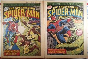 🔴🔥 SPECTACULAR SPIDER-MAN WEEKLY #336 + 337 MARVEL UK Peter Parker 30 31 FINE-