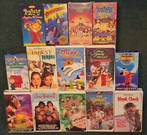 Huge Lot of (14) Children Kids Tapes on VHS - Rugrats - Disney - Babe - Sandlot