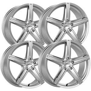(Set of 4) Vision 469 Boost 15x6.5 4x100 +38mm Silver Wheels Rims 15