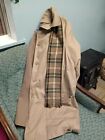 London Women's Beige Trench Coat with Plaid Scarf Size 20W