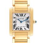 Cartier Tank Francaise Midsize Date Yellow Gold Ladies Watch W50014N2