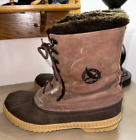 EDDIE BAUER men's insulated waterproof winter snow boots sz 11 brown leather