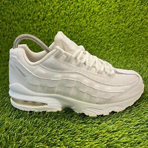 Nike Air Max 95 Triple White Womens Size 8 Athletic Shoes Sneakers 307565-109