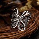 925 Silver Butterfly Owl Dragon Animal Opened Rings Finger Women Men Jewelry