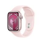 Apple Watch Series 9 41mm Aluminum Case with Sport Band - Light Pink, S/M (GPS)