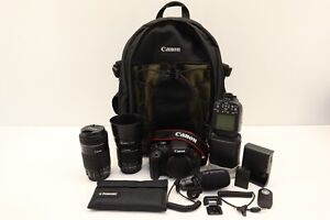 Canon EOS Rebel T6i 24.2MP Digital SLR DSLR Camera W/EF-S 18-55mm & 55-250mm Len