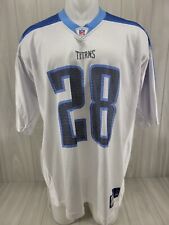 Reebok NFL Tennessee Titans #28 Chris Johnson Jersey Mens Size 2XL White