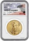 2024 4 COIN GOLD EAGLE SET NGC MS 70 FIRST DAY OF ISSUE SIGNED BY JENNIE NORRiS