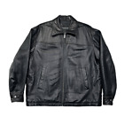Excelled Men's Black Leather Motorcycle Jacket