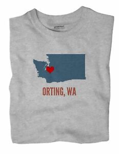 Orting Washington WA T-Shirt HEART