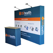 10ft custom fabric pop up stand display back wall trade show booth with print