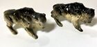 Vintage Relco Salt And Pepper Shakers Bull / Buffalo / Bison Japan