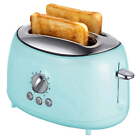 2-Slice Retro Toaster with Extra-Wide Slots (Blue)