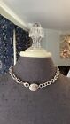 Tiffany & Co. Necklace Sterling Silver Oval Tag Return To Tiffany Choker 15