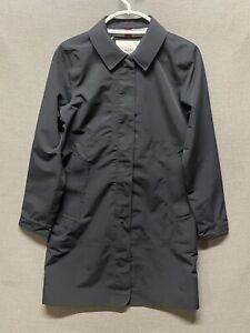 Herschel  Supply Mac Trench Rain Coat Womens Small Black Softshell Jacket
