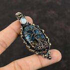 Gift For Her Watermelon Tourmaline Wire Wrapped Tree Of Life Copper 2.87