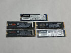 Lot of 5 - 250GB M.2 2280 Nvme Mixed