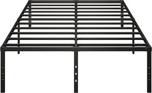 14 Inch Metal Platform Bed Frame Full King Queen Size Sturdy Steel Slat Support