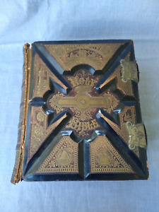 1892 Gately O'Gorman & Wark Mason Family Pictorial Antique Christian Bible