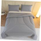 New Listing Light Gray Full Size Comforter Sets, 3 Full Size-230GSM All Season-light Gray