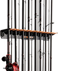 Fishing Rod Rack Holder 15 Hole Vertical Pole Holders Wall Mount Storage Stand