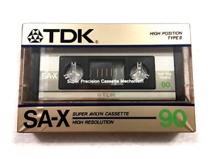 TDK SA-X 90 vintage audio cassette blank tape sealed  Made in Japan Type II v13