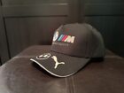 BMW M Motorsport Black Baseball Cap Hat Adult One Size Fit NEW