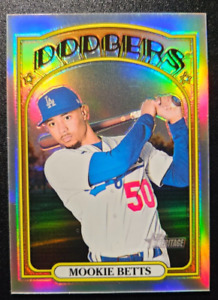 2021 Topps Heritage #167 Mookie Betts Silver Refractor /572 L.A. Dodgers