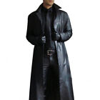 Long Coat Overcoat Leather Trench Coat Windbreaker Jacket Fashion Slim Fit * =