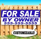 FOR SALE BY OWNER PERSONALIZE Advertising Vinyl Banner Flag Sign Many Sizes USA