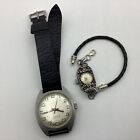 2 Vintage Watches Sharex Silver/Marcasite & Davega NOT WORKING (G2) W#622