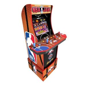 Arcade 1UP NBA Jam Arcade video game machine w/ riser light up marquee home room