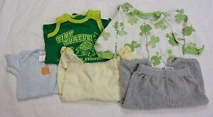 Lot of 5 Girls or Boys 3-6 Mo Childrens Clothes Kids Babies Pjs Pants One Piece