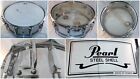 Pearl Steel Shell Snare Drum 14 X 5.5 Made in Taiwan Excellent!