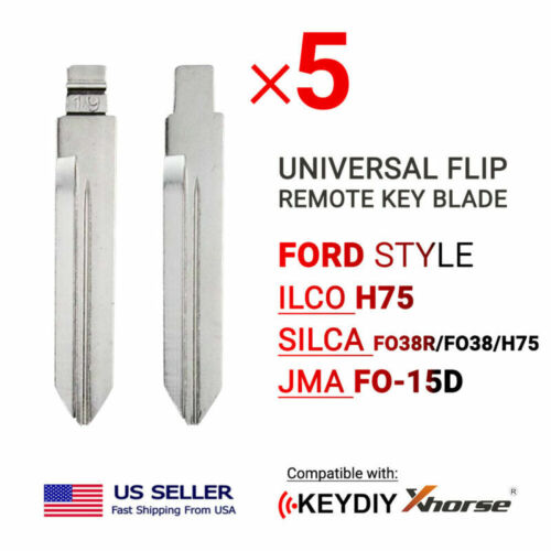 5x Flip Remote Key Blades for Xhorse Keydiy Ford Type H75 FO38R/FO38/H75 FO15D