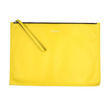 AUTHENTIC J&M Davidson Clutch bag yellow Leather 0061