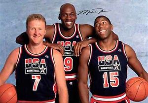Michael Jordan Larry Bird Magic Johnson Signed Autograph Basketball A4 poster