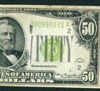 $50 1934 LGS LIME ((LIGHT GREEN SEAL)) Federal Reserve Note PAPER CURRENCY