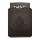 Leather Passport Cover - Passport Holder Case for Men & Women - Brown