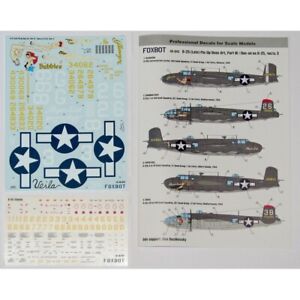 Foxbot 48-043 Decals 1/48 North American B-25G/H/J Mitchell PinUp Nose Art Part3