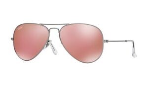 Ray-Ban RB3025 019/Z2 Silver Aviator Light Brown Mirrored Pink 58mm Sunglasses