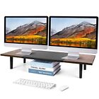 Dual Monitor Stand for 2 Monitors Large TV Riser with Adjustable Length Desk ...