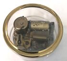 NEW REUGE ROUND CLEAR WIND-UP MUSIC BOX SWISS MOVEMENT JOY TO THE WORLD