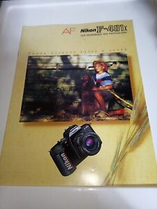 Rare Original Nikon F401x 35mm SLR Camera Film Slide English Brochure Japan NR!!
