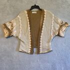 Anthropologie Knitted & Knotted Womens Crop Cardigan Size XS Tan