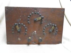 Antique School or Science Lab resistance? Inductor coil?selector box brass/Wood