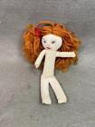 VINTAGE 6 3/4 INCH CLOTH RAG DOLL PAINTED FACE FEATURES YUGOSLAVIA CIRCA 1984