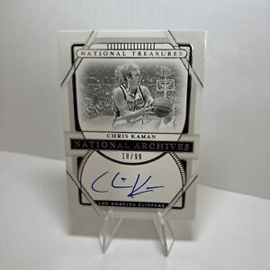 2020-21 National Treasures National Archives Ink Auto /99 Chris Kaman Clippers!