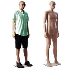 Full Body Male Mannequin Plastic Realistic Head Turns Dress Form 183cm /w Base
