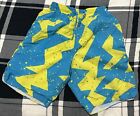 Nike Air Jordan Jumpman Poolside Swim Trunks Shorts Size S Blue Yellow 9